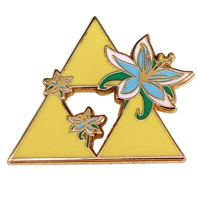 Broche de Zelda Trifuerza + Flor