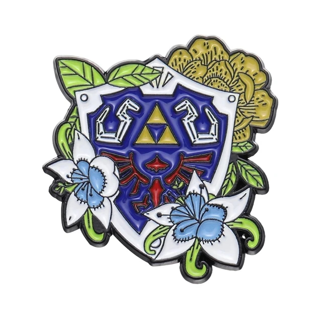 Broche de Zelda Escudo Hyliano + Flor