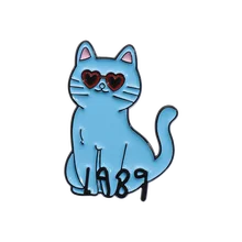 Broche gato azul 3